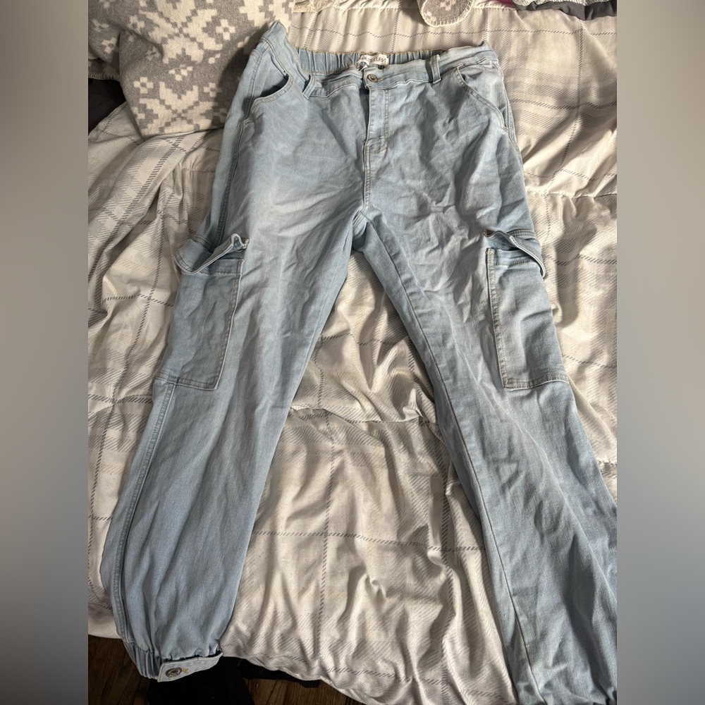 Light Blue Cargo Pants